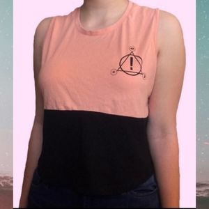 🪩Panic! At the Disco Color Block Crop Sleeveless Top